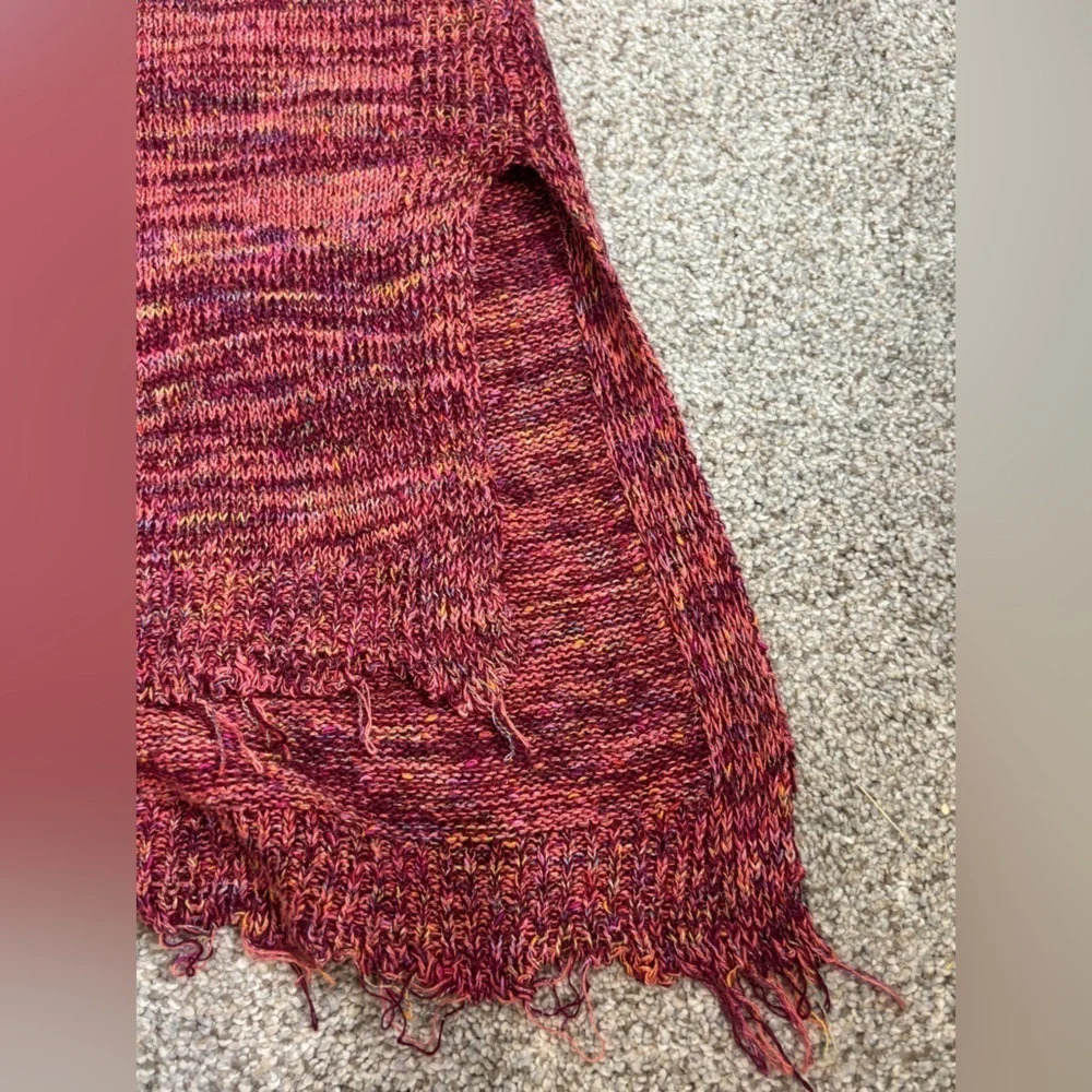 Free People Prism Space Dye Sweater Knit Pullover Linen Blend XS Boho Bohemian